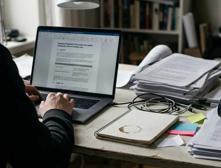 Documentary take on Content creation workspace, clean aesthetic yet marked by real world texture